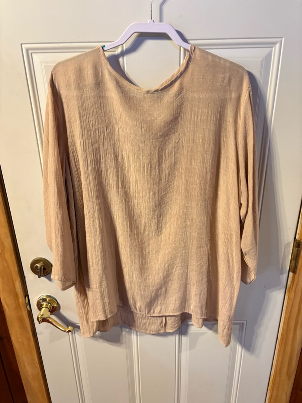 Tan Sheer Tunic Top Undersized 4XL